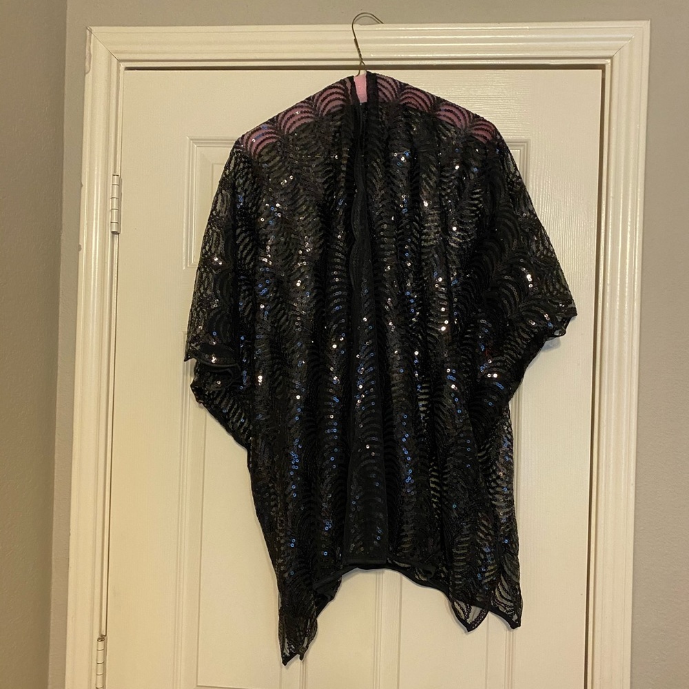 Sequin cover up shawl EUC
